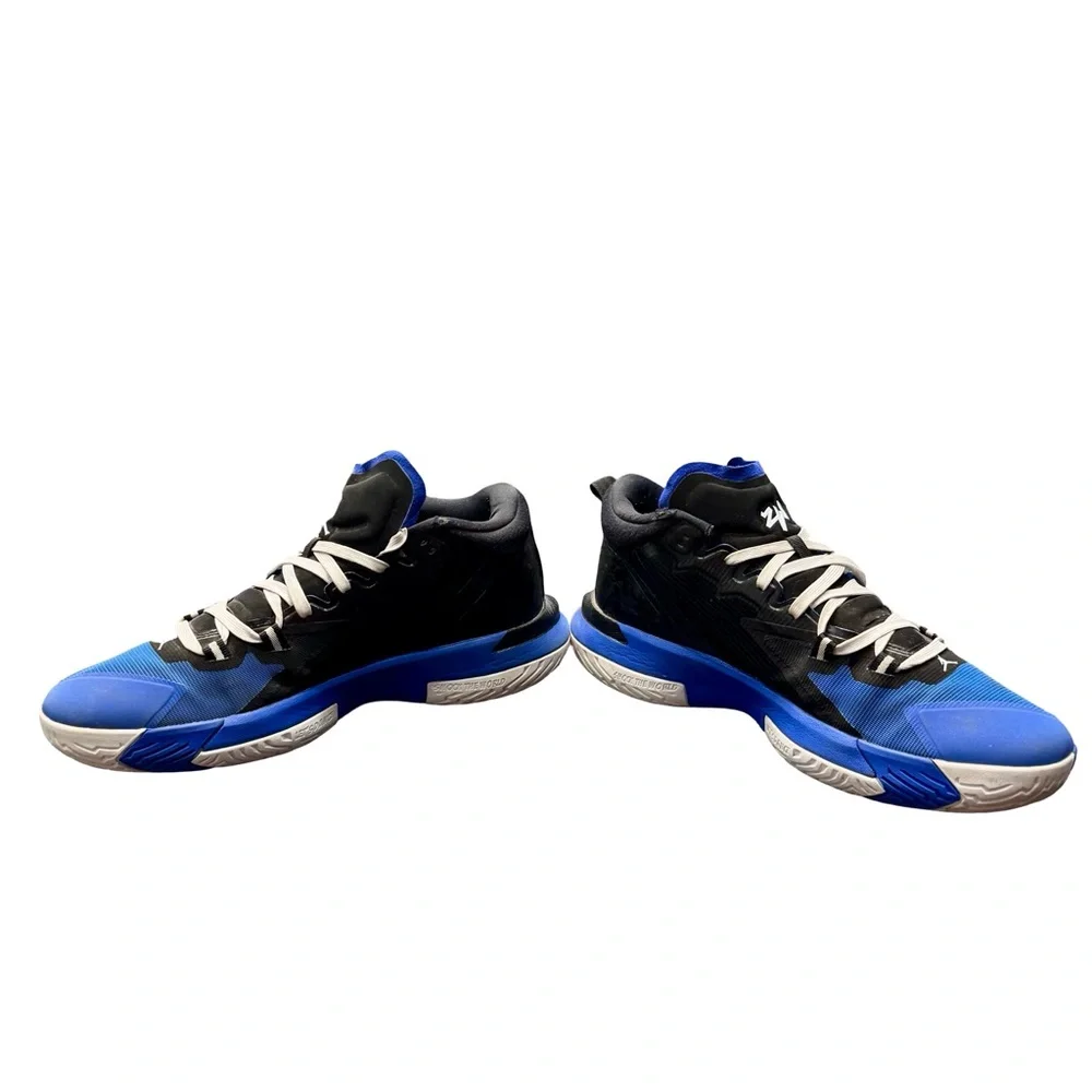 Jordan Zion 1 Duke Mens 12 Basketball Shoes Black White Hyper Royal Used - Picture 9 of 9